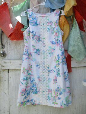 Lilly Pulitzer Coastal Kiss Kissing Fish Dress Lilly Pulitzer sz. 10 Cecily